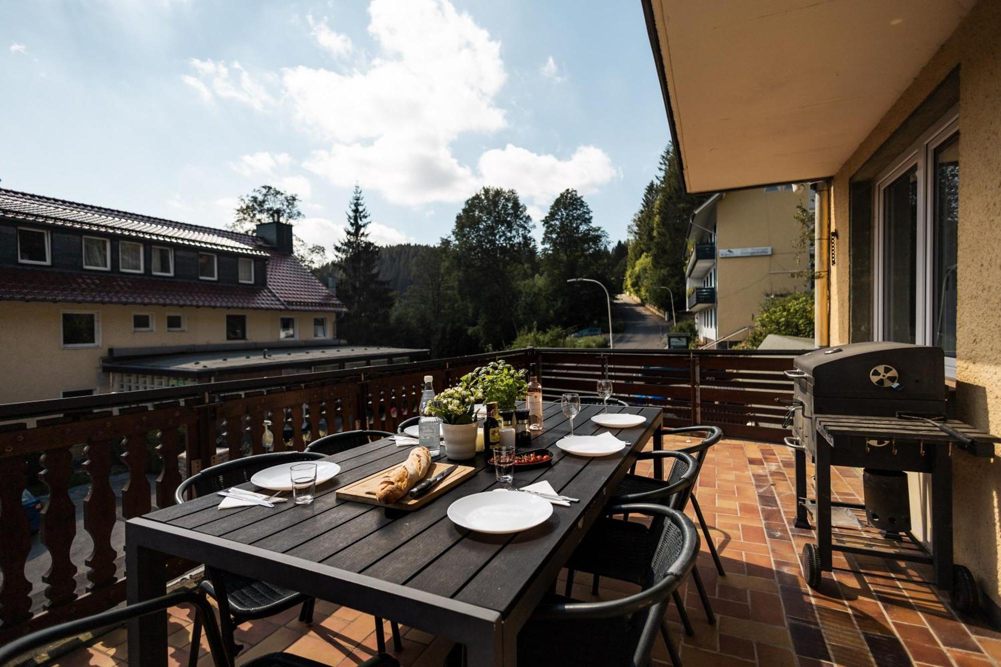 Apartmenthaus Am Waldrand- Kueche - Fruehstueck - Balkon Wildemann Zewnętrze zdjęcie