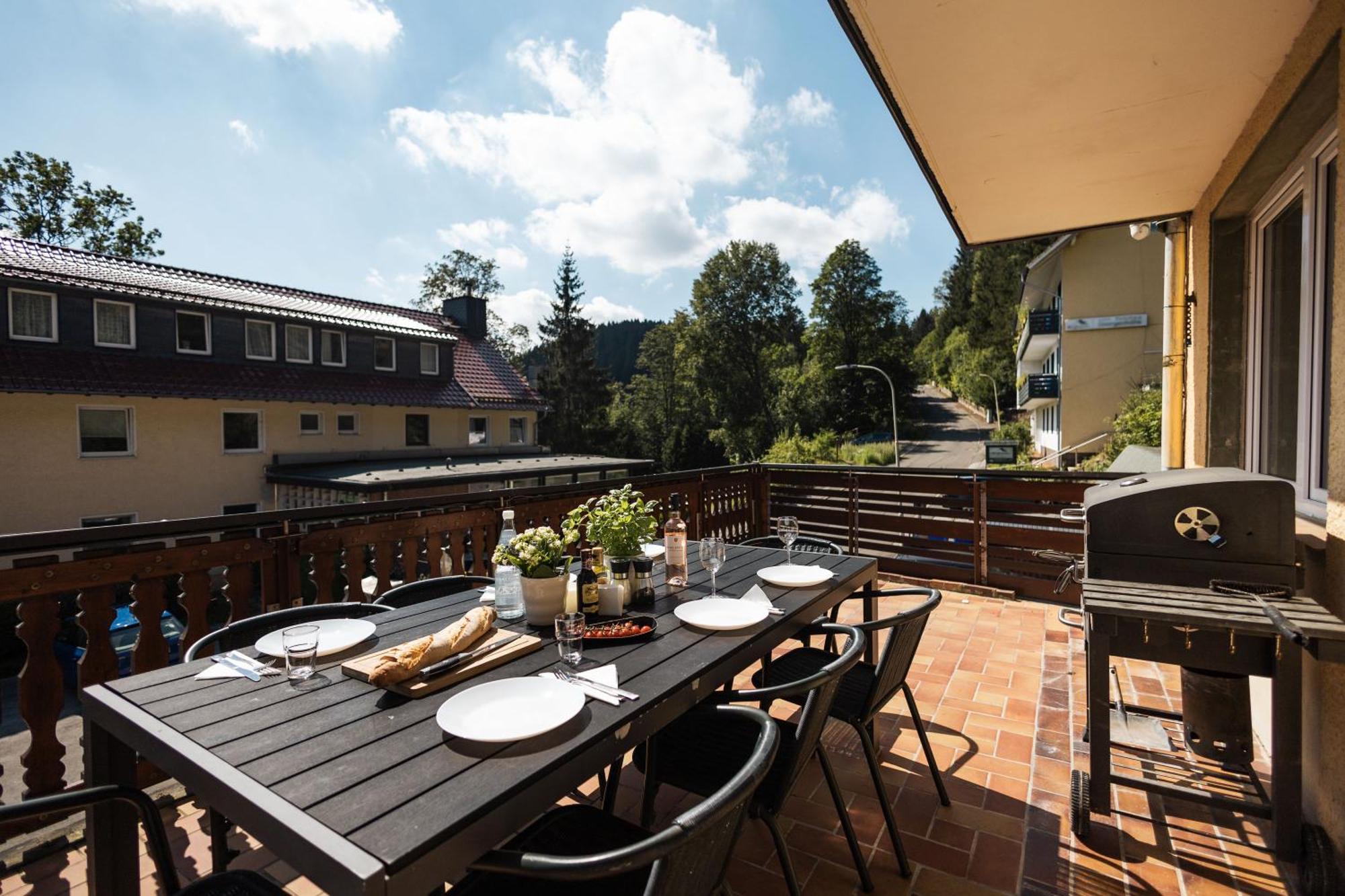 Apartmenthaus Am Waldrand- Kueche - Fruehstueck - Balkon Wildemann Zewnętrze zdjęcie